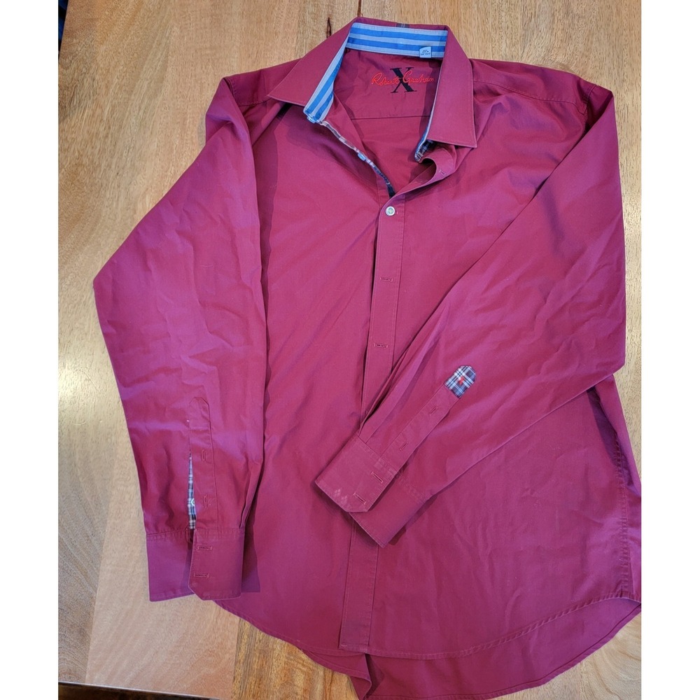 Robert Graham X Shirt Mens-- 2XL Deep Maroon-- long sleeve-- Super CLEAN